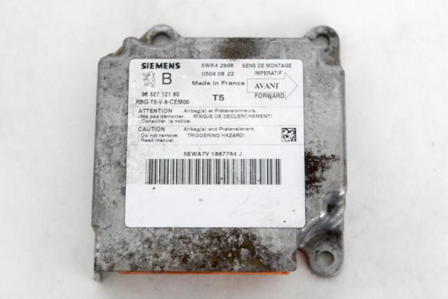 CONTROL UNIT AIRBAG OEM N. 9652712180 SPARE PART USED CAR PEUGEOT 307 3A/B/C/E/H BER/SW/CABRIO (2001 - 2009)  DISPLACEMENT DIESEL 1,4 YEAR OF CONSTRUCTION 2004