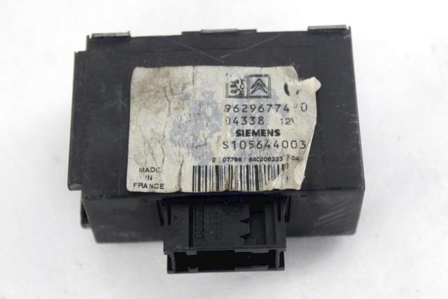 CONTROL CENTRAL LOCKING OEM N. 9629677480 SPARE PART USED CAR FIAT SCUDO 220 MK1 R (2004 - 2007)  DISPLACEMENT DIESEL 1,9 YEAR OF CONSTRUCTION 2005