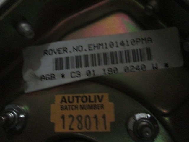 AIRBAG MODULE, DRIVER'S SIDE OEM N.  ORIGINAL PART ESED MG F (03/1996 - 03/2002)BENZINA 18  YEAR OF CONSTRUCTION 2002