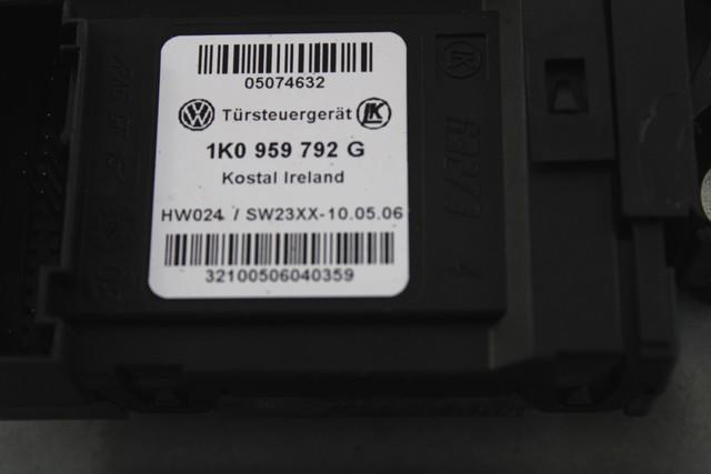 DOOR WINDOW LIFTING MECHANISM FRONT OEM N. 19638 SISTEMA ALZACRISTALLO PORTA ANTERIORE ELETTR SPARE PART USED CAR VOLKSWAGEN TOURAN 1T1 MK1 (2003 - 11/2006)  DISPLACEMENT BENZINA/METANO 2 YEAR OF CONSTRUCTION 2006