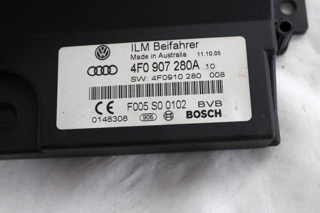 BODY COMPUTER / REM  OEM N. 4F0907280A SPARE PART USED CAR AUDI A6 C6 4F2 4FH 4F5 BER/SW/ALLROAD (07/2004 - 10/2008)  DISPLACEMENT DIESEL 3 YEAR OF CONSTRUCTION 2006