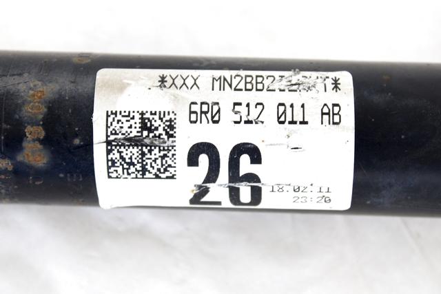 SHOCK ABSORBER, REAR LEFT OEM N. 6R0512011AB SPARE PART USED CAR AUDI A1 8X 8X1 8XF (DAL 2010) DISPLACEMENT DIESEL 1,6 YEAR OF CONSTRUCTION 2011
