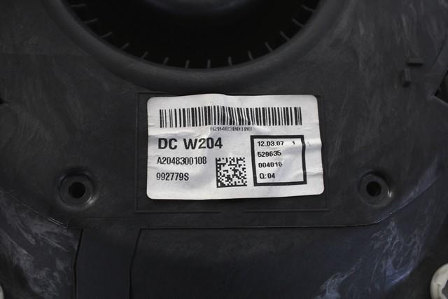 BLOWER UNIT OEM N. A2048300108 SPARE PART USED CAR MERCEDES CLASSE C W204 BER/SW (2007 - 2011)  DISPLACEMENT DIESEL 2,2 YEAR OF CONSTRUCTION 2007