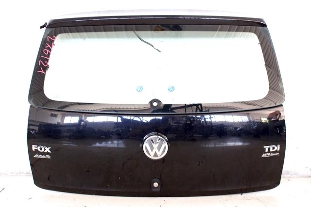 TRUNK LID OEM N. 5Z6827025D SPARE PART USED CAR VOLKSWAGEN FOX 5Z1 5Z3 5Z4 (2005 - 2011)  DISPLACEMENT DIESEL 1,4 YEAR OF CONSTRUCTION 2007