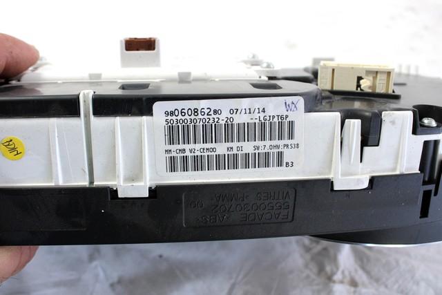 9806086280 QUADRO STRUMENTI CONTACHILOMETRI PEUGEOT 508 SW 2.0 D 133KW AUT 5P (2014) RICAMBIO USATO 