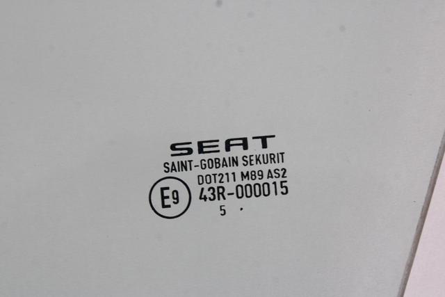 6J4845205 VETRO SCENDENTE PORTA POSTERIORE SINISTRA SEAT IBIZA 1.4 D 55KW 5M 5P (2016) RICAMBIO USATO