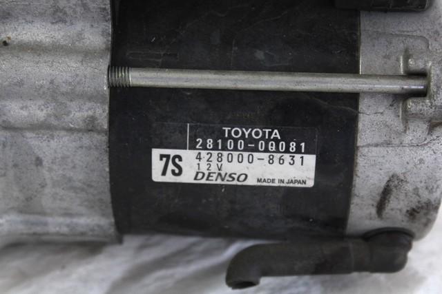 28100-0Q081 MOTORINO AVVIAMENTO TOYOTA YARIS P13 1.0 B 51KW 5M 5P (2015) RICAMBIO USATO 428000-8631