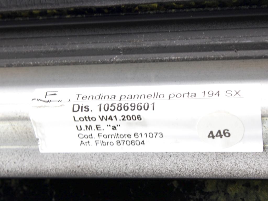 735404314 PANNELLO INTERNO PORTA POSTERIORE SINISTRA CON RIVESTIMENTO IN PELLE FIAT CROMA 1.9 D 6M SW 110KW (2007) RICAMBIO USATO LEGGERMENTE GRAFFIATO CON TENDINA PARASOLE 105869601