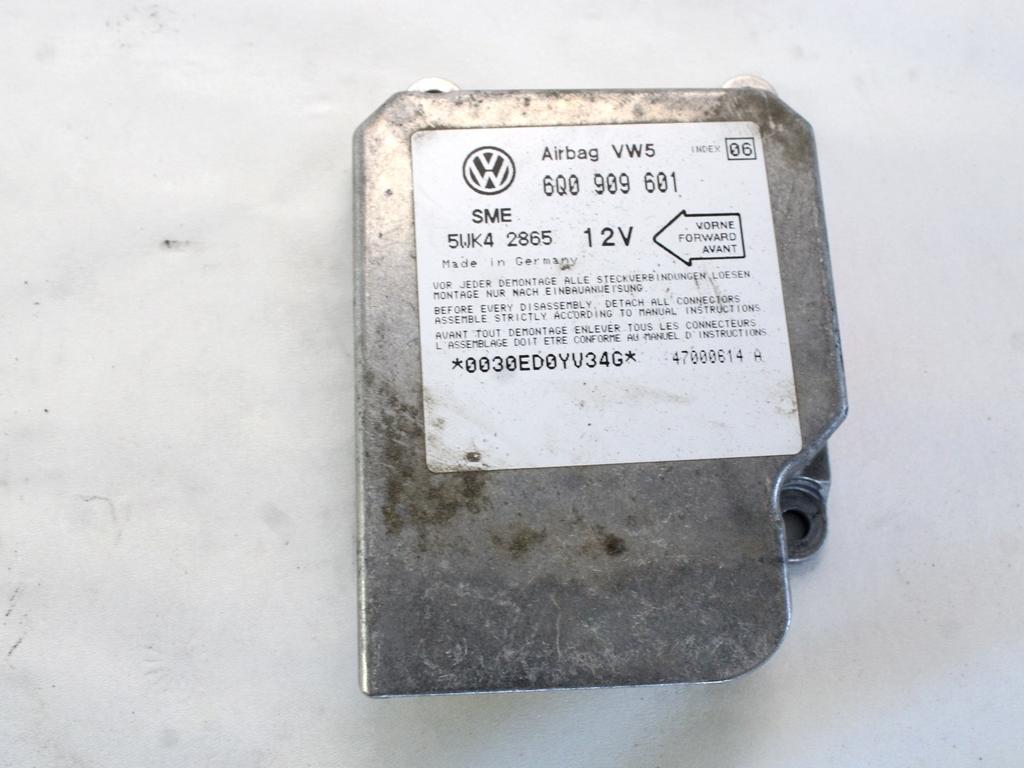 6Q0909601 CENTRALINA AIRBAG VOLKSWAGEN LUPO 1.4 D 55KW 5M 3P (2001) RICAMBIO USATO