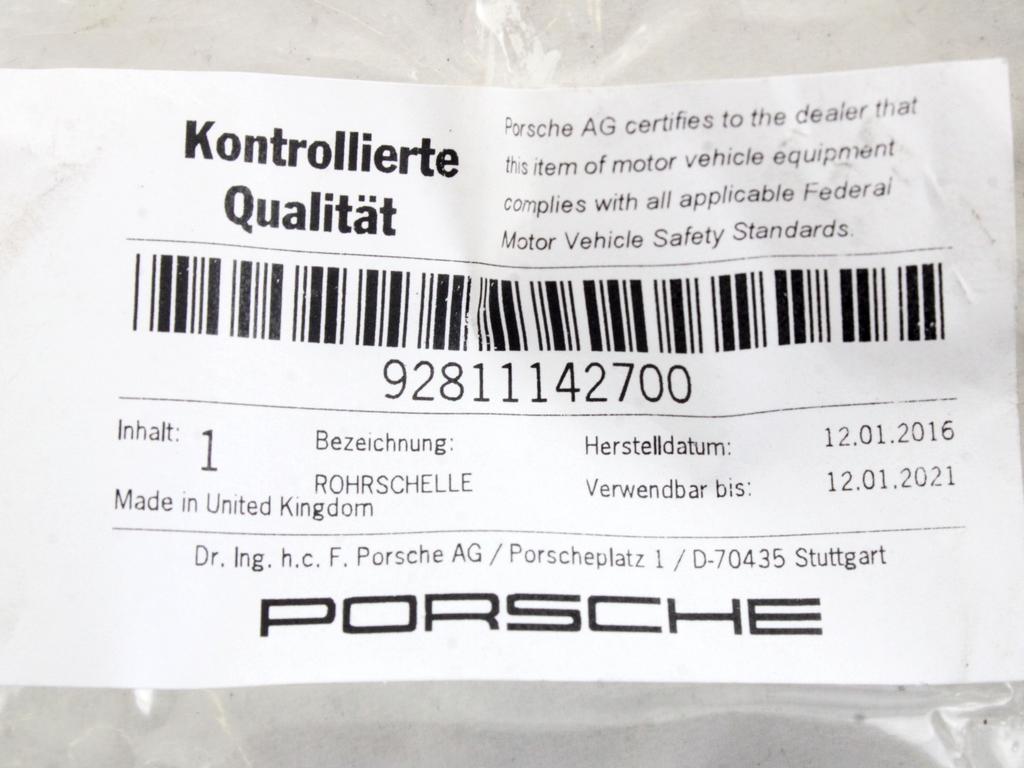 92811142700 MORSETTO FASCETTA FISSAGGIO IMPIANTO DI SCARICO PORSCHE 911 993 4S (1997) RICAMBIO NUOVO