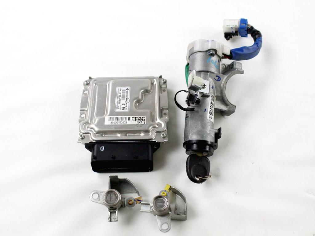 3910302025 KIT ACCENSIONE AVVIAMENTO HYUNDAI I10 1.1 B 49KW 5M 5P (2011) RICAMBIO USATO CON CENTRALINA MOTORE, BLOCCHETTI ACCENSIONE APERTURA