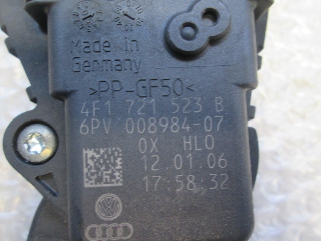 PEDALS & PADS  OEM N. 4F1721523B ORIGINAL PART ESED AUDI A6 C6 4F2 4FH 4F5 BER/SW/ALLROAD (07/2004 - 10/2008) DIESEL 20  YEAR OF CONSTRUCTION 2006