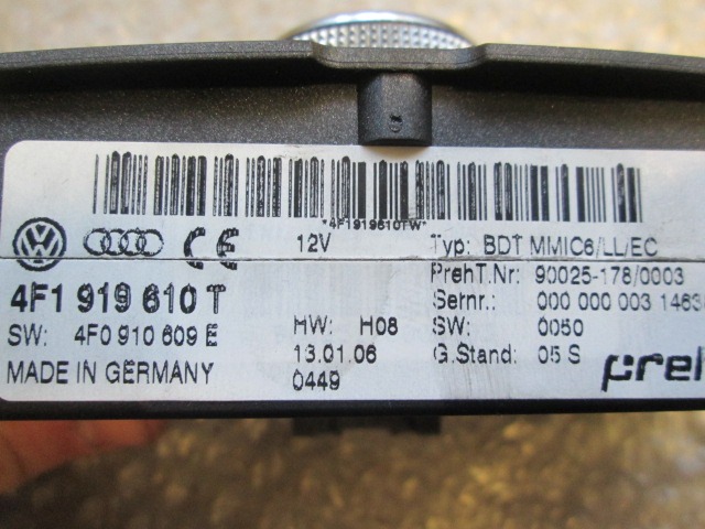 VARIOUS SWITCHES OEM N. 4F1919610T ORIGINAL PART ESED AUDI A6 C6 4F2 4FH 4F5 BER/SW/ALLROAD (07/2004 - 10/2008) DIESEL 20  YEAR OF CONSTRUCTION 2006