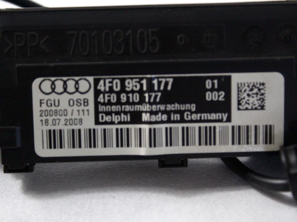 4F0951177 SENSORE ALLARME RILEVAZIONE MOVIMENTO AUDI A6 SW 3.0 D 4X4 171KW AUT 5P (2009) RICAMBIO USATO