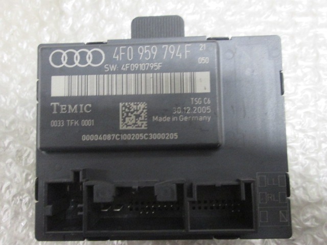 CONTROL OF THE FRONT DOOR OEM N. 4F0959794F ORIGINAL PART ESED AUDI A6 C6 4F2 4FH 4F5 BER/SW/ALLROAD (07/2004 - 10/2008) DIESEL 20  YEAR OF CONSTRUCTION 2006