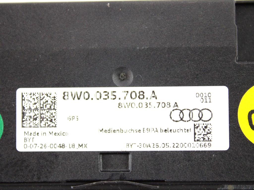 8W0035708A PORTA INGRESSO USB-C AUDI Q5 SPORTBACK 2.0 I 150KW AUT 5P (2022) RICAMBIO USATO