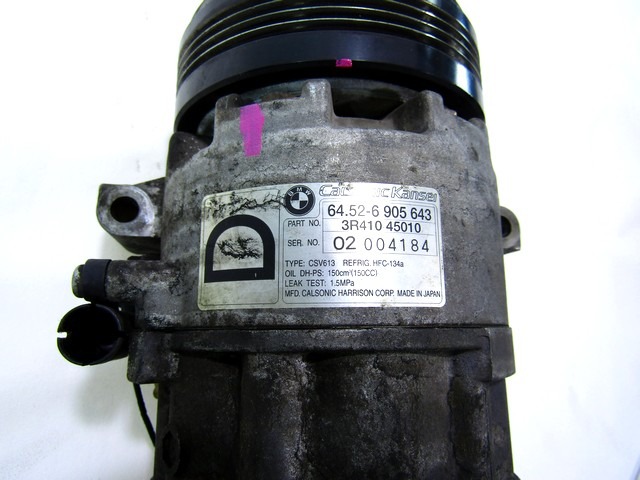 AIR-CONDITIONER COMPRESSOR OEM N. 64526916232 ORIGINAL PART ESED BMW SERIE 3 E46 BER/SW/COUPE/CABRIO LCI RESTYLING (10/2001 - 2005) DIESEL 20  YEAR OF CONSTRUCTION 2002