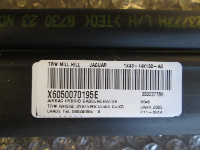 HEAD AIRBAG, LEFT OEM N. X6050070195E 30323778H ORIGINAL PART ESED JAGUAR X-TYPE BER/SW (2005 - 2009)DIESEL 20  YEAR OF CONSTRUCTION 2005