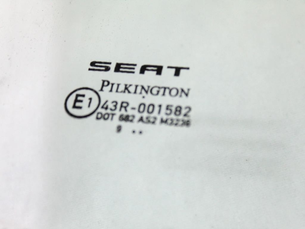 1P0845202B VETRO SCENDENTE PORTA ANTERIORE DESTRA SEAT LEON 1.6 G 75KW 5M 5P (2010) RICAMBIO USATO