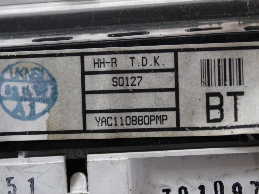 YAC110880PMP QUADRO STRUMENTI CONTACHILOMETRI ROVER 400 1.4 B 76KW 5M 5P (1998) RICAMBIO USATO