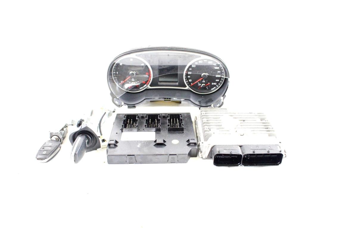 03L906023QA KIT ACCENSIONE AVVIAMENTO AUDI A1 1.6 D 66KW 5M 5P (2014) RICAMBIO USATO QUADRO STRUMENTI TRASPARENTE DANNEGGIATO, CON CENTRALINA MOTORE, BLOCCHETTI ACCENSIONE APERTURA CON CHIAVE 8X0907063N 1K0905851B 8X0920930P