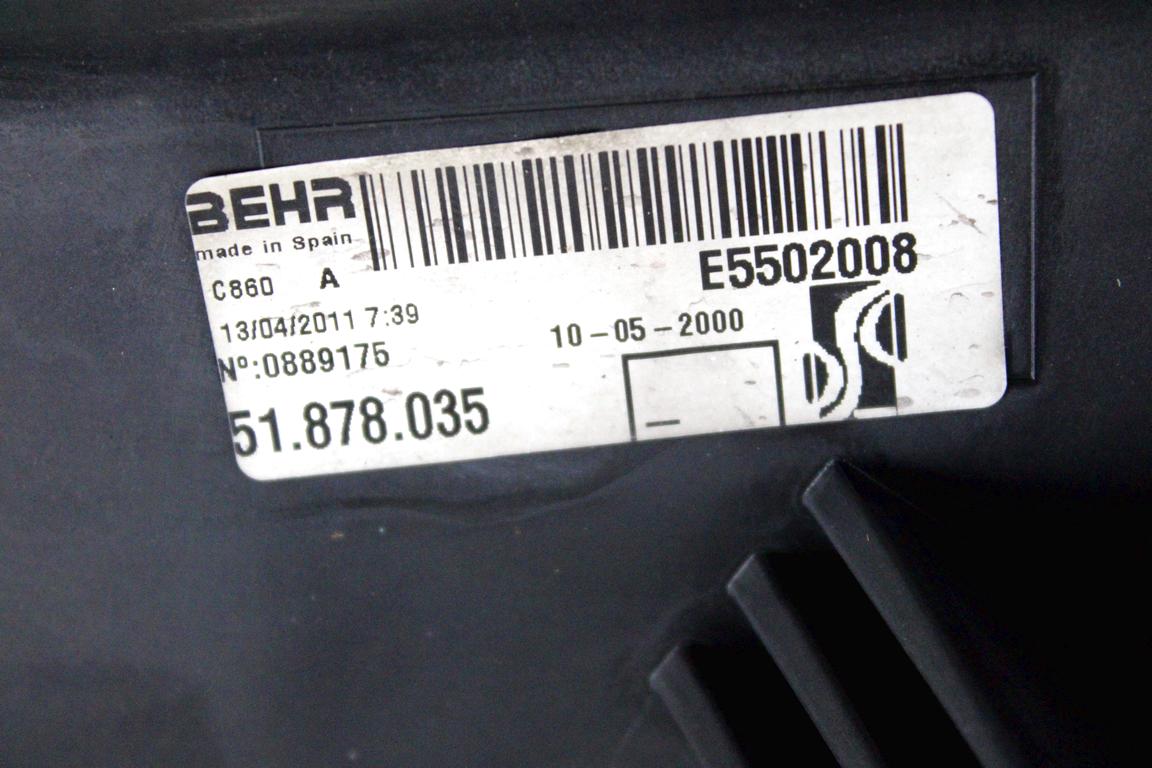 51878035 ELETTROVENTOLA FIAT PUNTO EVO 1.4 M 57KW 5M 5P (2011) RICAMBIO USATO