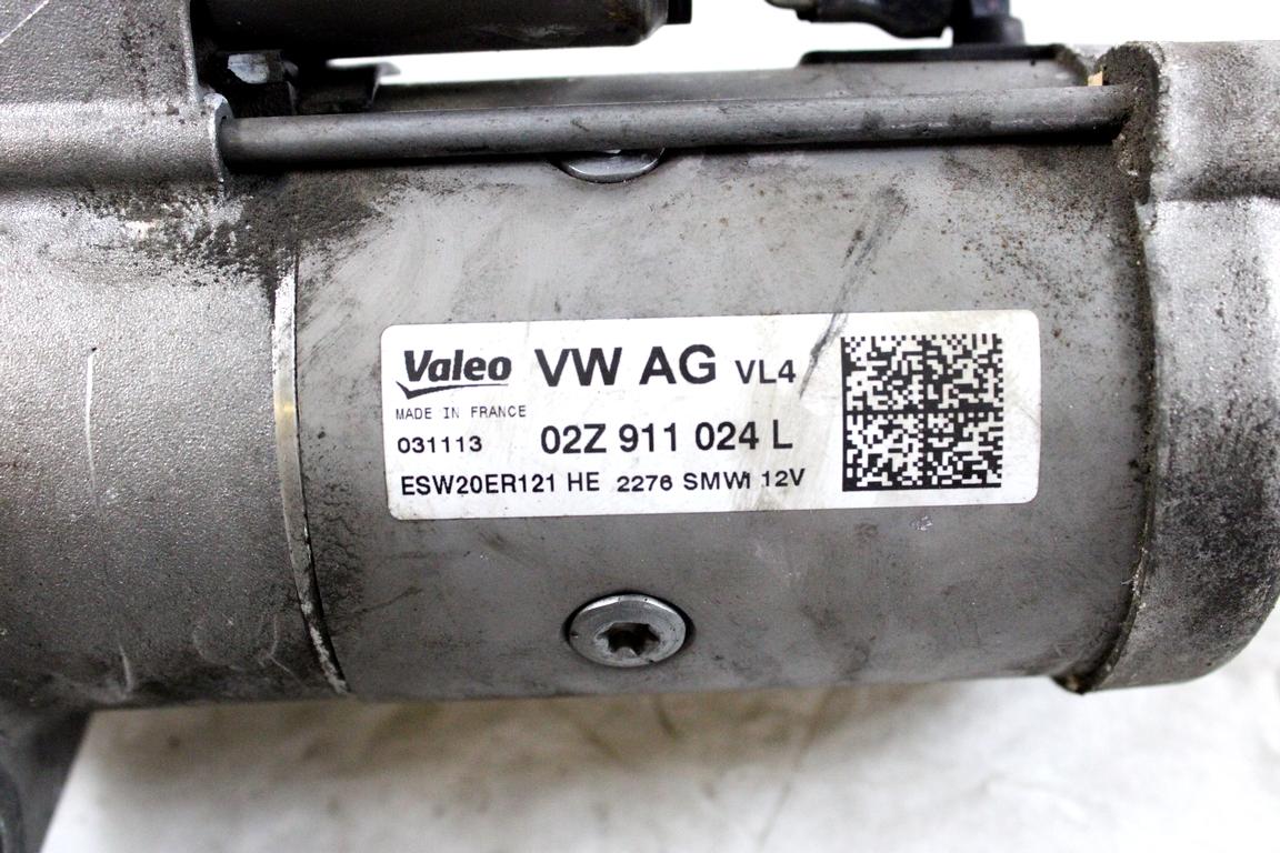 02Z911024L MOTORINO AVVIAMENTO VOLKSWAGEN GOLF 7 1.6 D 66KW 5M 5P (2014) RICAMBIO USATO