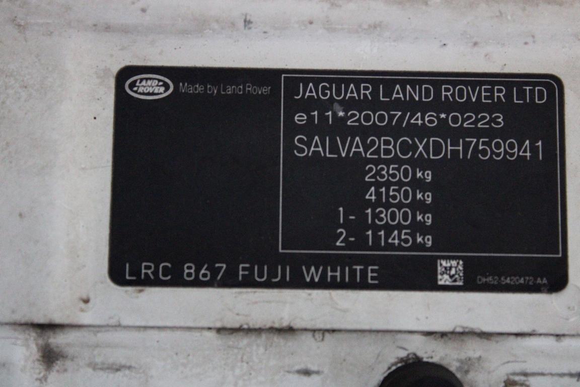 BJ32-19B671-AD RIVESTIMENTO TRAVERSA BATTICOFANO ANTERIORE LAND ROVER RANGE ROVER EVOQUE L538 R 2.2 D 4X4 110KW AUT 5P (2013) RICAMBIO USATO