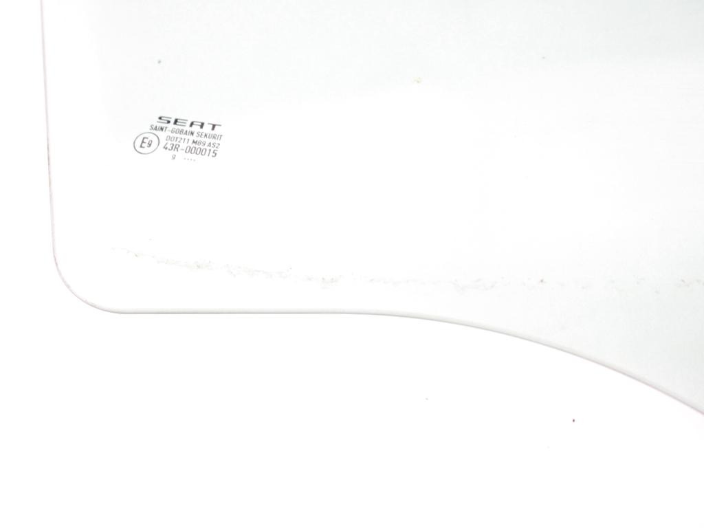 6J4845206 VETRO SCENDENTE PORTA POSTERIORE DESTRA SEAT IBIZA 1.2 B 51KW 5M 5P (2010) RICAMBIO USATO