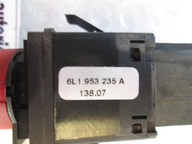 SWITCH HAZARD WARNING/CENTRAL LCKNG SYST OEM N. 6L1953235A ORIGINAL PART ESED SEAT IBIZA MK3 RESTYLING (02/2006 - 2008) BENZINA 12  YEAR OF CONSTRUCTION 2007