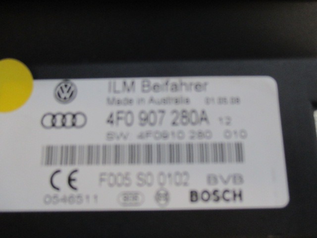 BODY COMPUTER / REM  OEM N. 4F0907280A ORIGINAL PART ESED AUDI A6 C6 4F2 4FH 4F5 RESTYLING BER/SW/ALLROAD (10/2008 - 2011) DIESEL 30  YEAR OF CONSTRUCTION 2008