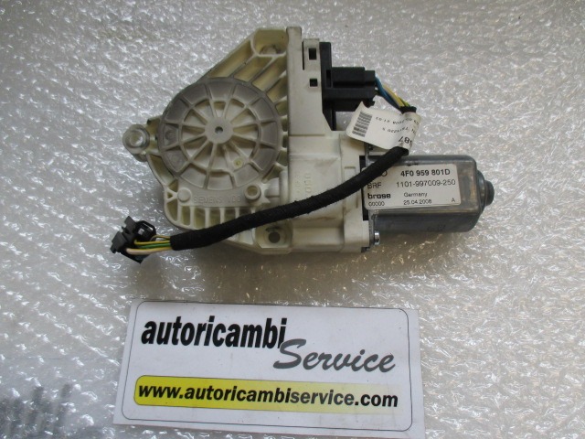 FRONT DOOR WINDSCREEN MOTOR OEM N. 4F0959801D ORIGINAL PART ESED AUDI A6 C6 4F2 4FH 4F5 RESTYLING BER/SW/ALLROAD (10/2008 - 2011) DIESEL 30  YEAR OF CONSTRUCTION 2008