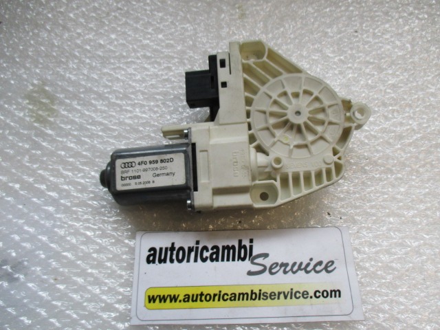 FRONT DOOR WINDSCREEN MOTOR OEM N. 4F0959802D ORIGINAL PART ESED AUDI A6 C6 4F2 4FH 4F5 RESTYLING BER/SW/ALLROAD (10/2008 - 2011) DIESEL 30  YEAR OF CONSTRUCTION 2008