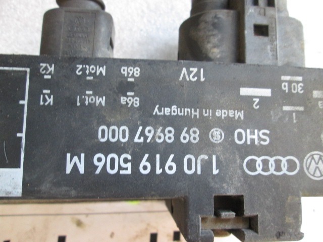 ELECTRIC FAN CONTROL UNIT OEM N. 1J0919506M ORIGINAL PART ESED VOLKSWAGEN POLO (10/2001 - 2005) BENZINA 12  YEAR OF CONSTRUCTION 2003