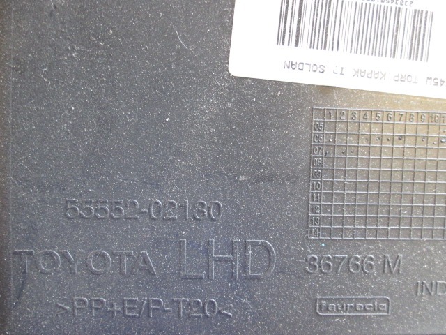 GLOVE BOX OEM N. 5555202130 ORIGINAL PART ESED TOYOTA AURIS (2007 - 02/2010) DIESEL 20  YEAR OF CONSTRUCTION 2007