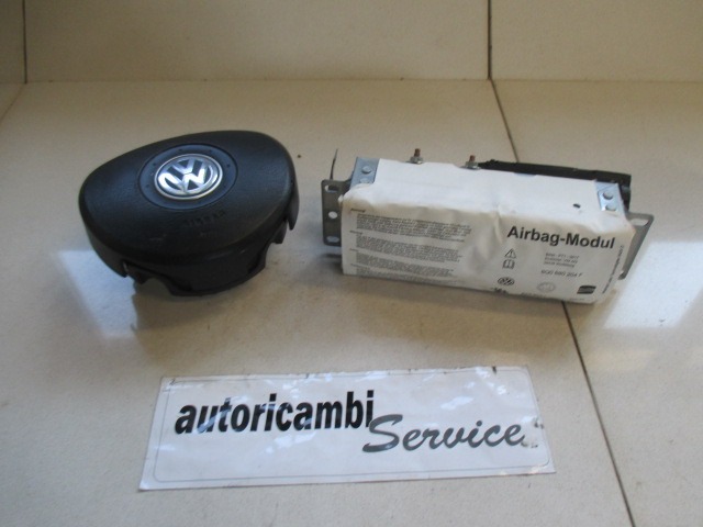 KIT COMPLETE AIRBAG OEM N. 6Q0880204F ORIGINAL PART ESED VOLKSWAGEN POLO (10/2001 - 2005) BENZINA 12  YEAR OF CONSTRUCTION 2005