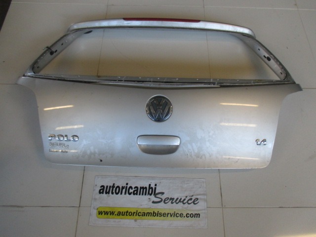TRUNK LID OEM N. 6QE827025E ORIGINAL PART ESED VOLKSWAGEN POLO (2005 - 10/2009) BENZINA 14  YEAR OF CONSTRUCTION 2009