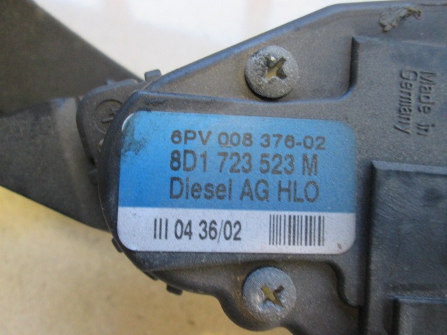 PEDALS & PADS  OEM N. 8D1723523M ORIGINAL PART ESED AUDI A6 C5 4B5 4B2 RESTYLING BER/SW (2001 - 2004)DIESEL 25  YEAR OF CONSTRUCTION 2003