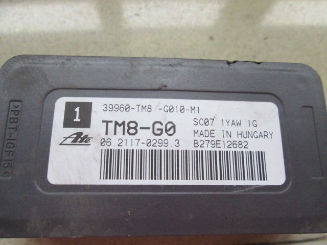 SENSOR ESP OEM N. 39960-TM8-G010 ORIGINAL PART ESED HONDA INSIGHT MK2 (2009 - 10/2013) IBRIDO 13  YEAR OF CONSTRUCTION 2009