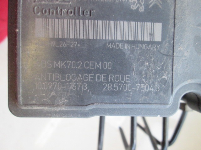 HYDRO UNIT DXC OEM N. 10.0207-0200.4 ORIGINAL PART ESED CITROEN C3 MK2 SC (2009 - 2016) BENZINA 14  YEAR OF CONSTRUCTION 2010