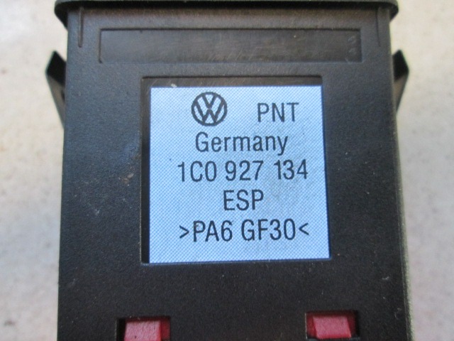 VARIOUS SWITCHES OEM N. 1C0927134 ORIGINAL PART ESED VOLKSWAGEN NEW BEETLE (1999 - 2006) BENZINA 16  YEAR OF CONSTRUCTION 2004