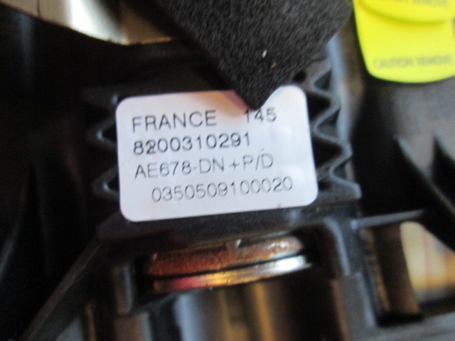 KIT COMPLETE AIRBAG OEM N.  ORIGINAL PART ESED RENAULT SCENIC/GRAND SCENIC (2003 - 2009) DIESEL 15  YEAR OF CONSTRUCTION 2004