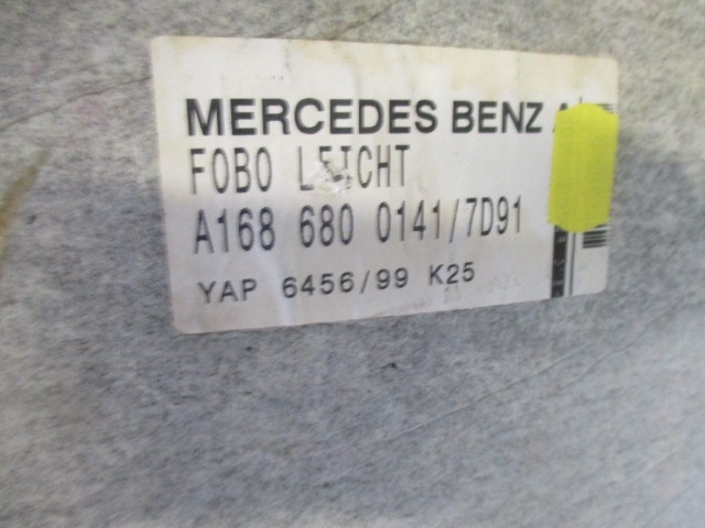 FLOOR COVERING OEM N. 1686800141 ORIGINAL PART ESED MERCEDES CLASSE A W168 5P V168 3P 168.031 168.131 (1997 - 2000) BENZINA 14  YEAR OF CONSTRUCTION 1999
