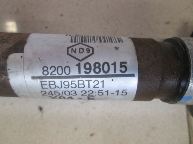 EXCHANGE OUTPUT SHAFT, RIGHT FRONT OEM N. 8200198015 ORIGINAL PART ESED RENAULT SCENIC/GRAND SCENIC (2003 - 2009) DIESEL 19  YEAR OF CONSTRUCTION 2003