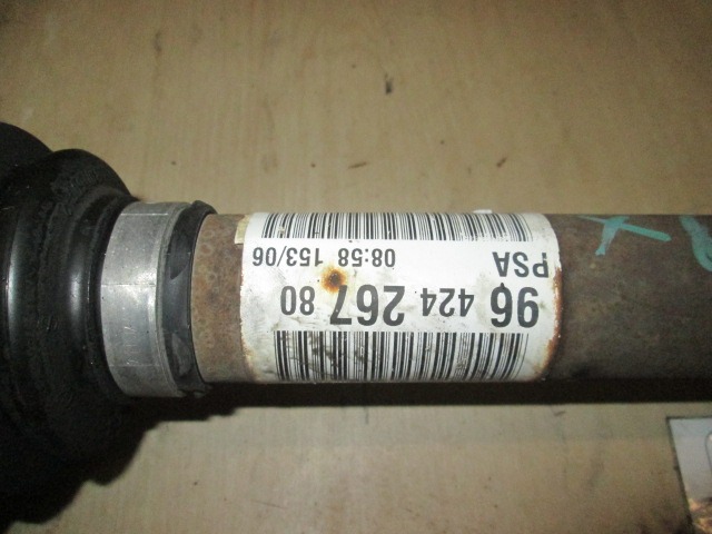EXCHANGE OUTPUT SHAFT, RIGHT FRONT OEM N. 9642426780 ORIGINAL PART ESED CITROEN XSARA PICASSO (1999 - 2010) DIESEL 16  YEAR OF CONSTRUCTION 2006