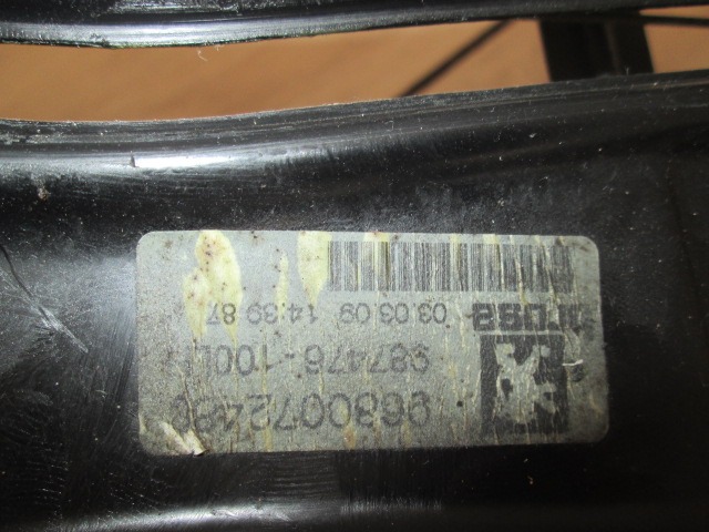 DOOR WINDOW LIFTING MECHANISM REAR OEM N. 9680072480 987476-100 ORIGINAL PART ESED PEUGEOT 207 / 207 CC WA WC WK (2006 - 05/2009) BENZINA 16  YEAR OF CONSTRUCTION 2009