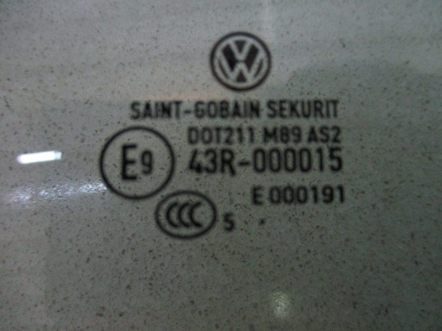 DOOR WINDOW, TINTED GLASS, REAR RIGHT OEM N. 43R-000015 ORIGINAL PART ESED VOLKSWAGEN POLO (2005 - 10/2009) BENZINA 14  YEAR OF CONSTRUCTION 2006