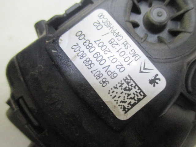 PEDALS & PADS  OEM N. 9680756880 ORIGINAL PART ESED PEUGEOT 207 / 207 CC WA WC WK (2006 - 05/2009) BENZINA 14  YEAR OF CONSTRUCTION 2007